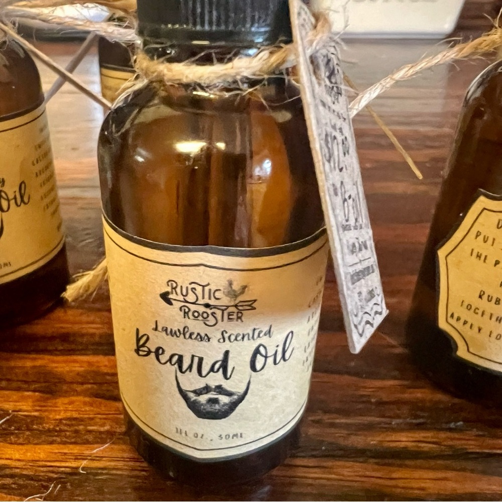 Rustic Rooster Flawless Scented Beard Mustache Oil - nourishing moisturizing